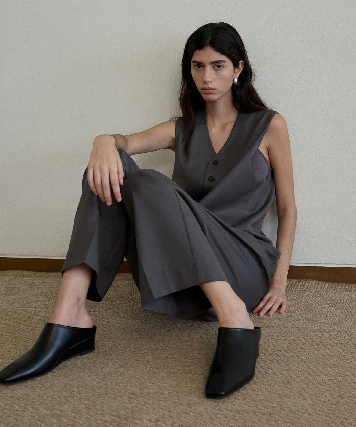 에퓨레(EPURE) NOBEL Square Wedge Mules (3color)