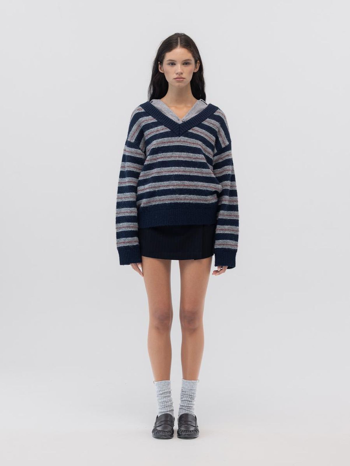 글로니(GLOWNY) POLLY WRAP SKORT (NAVY)