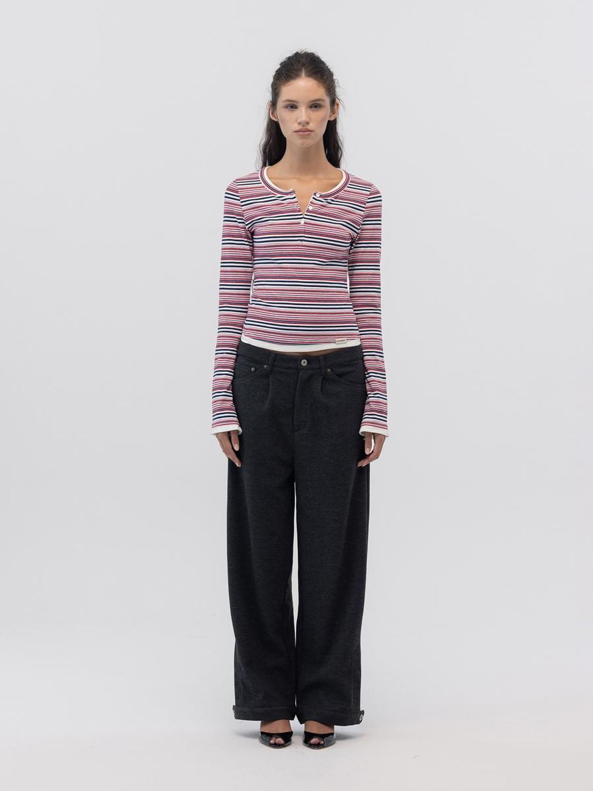 글로니(GLOWNY) COMMA JERSEY PANTS (CHARCOAL)