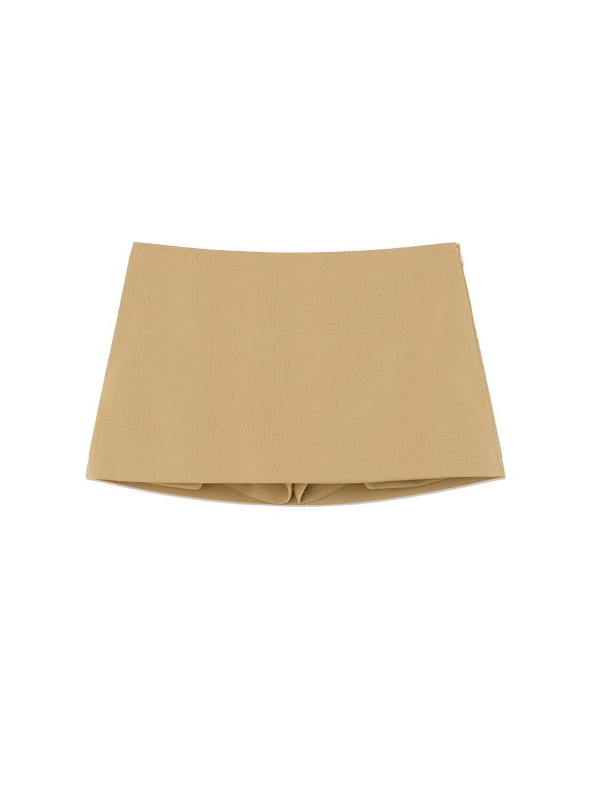 글로니(GLOWNY) MATTE CRACK MINI SKIRT (BEIGE)