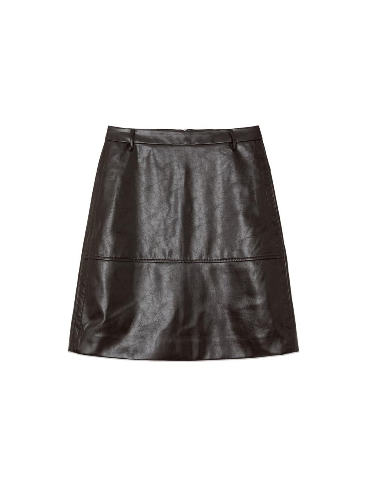 글로니(GLOWNY) SOFT CURVE MIDI SKIRT (BROWN)