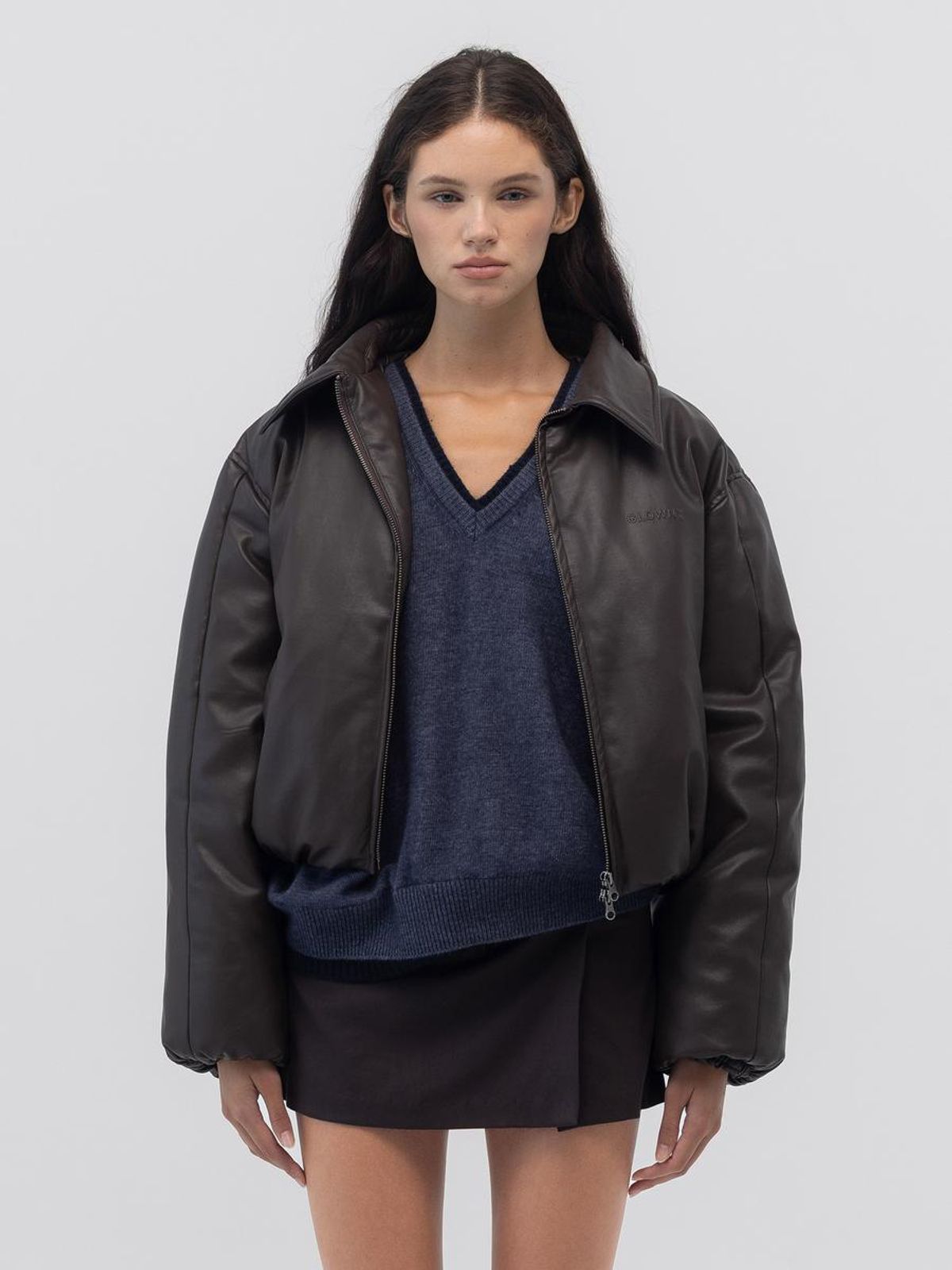글로니(GLOWNY) PLUMP LEATHER PADDING (BROWN)