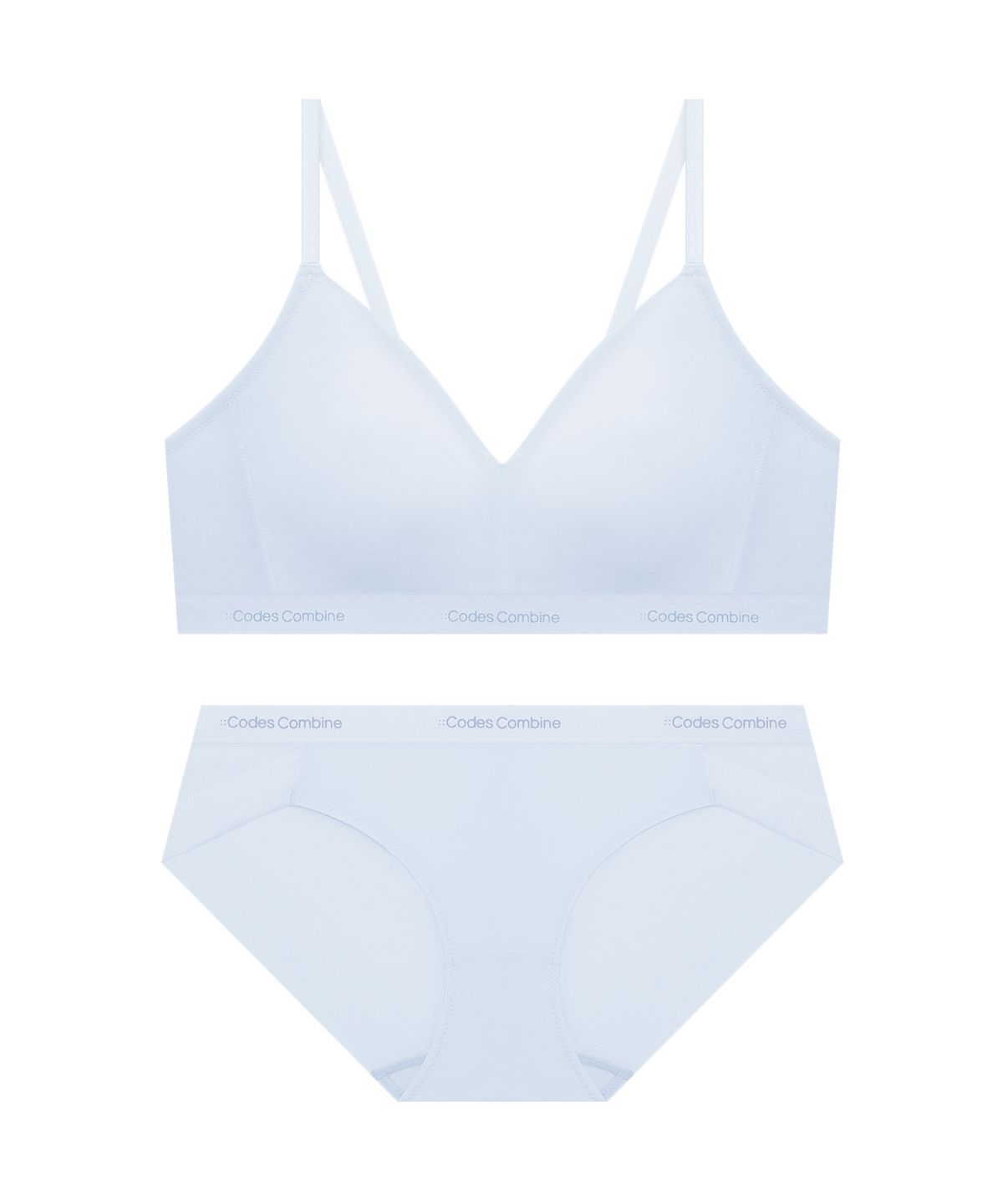 코데즈컴바인 이너웨어(CODES COMBINE INNERWEAR) 소프트 톤온톤 에어로쿨 브라 팬티 세트_라이트블루