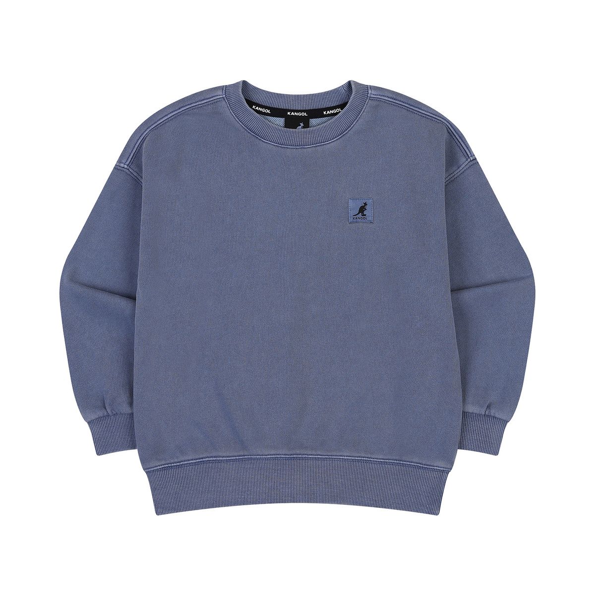 캉골키즈(KANGOL KIDS) 백 그래픽 포인트 다이드 스웻셔츠 SC 0206 퍼플