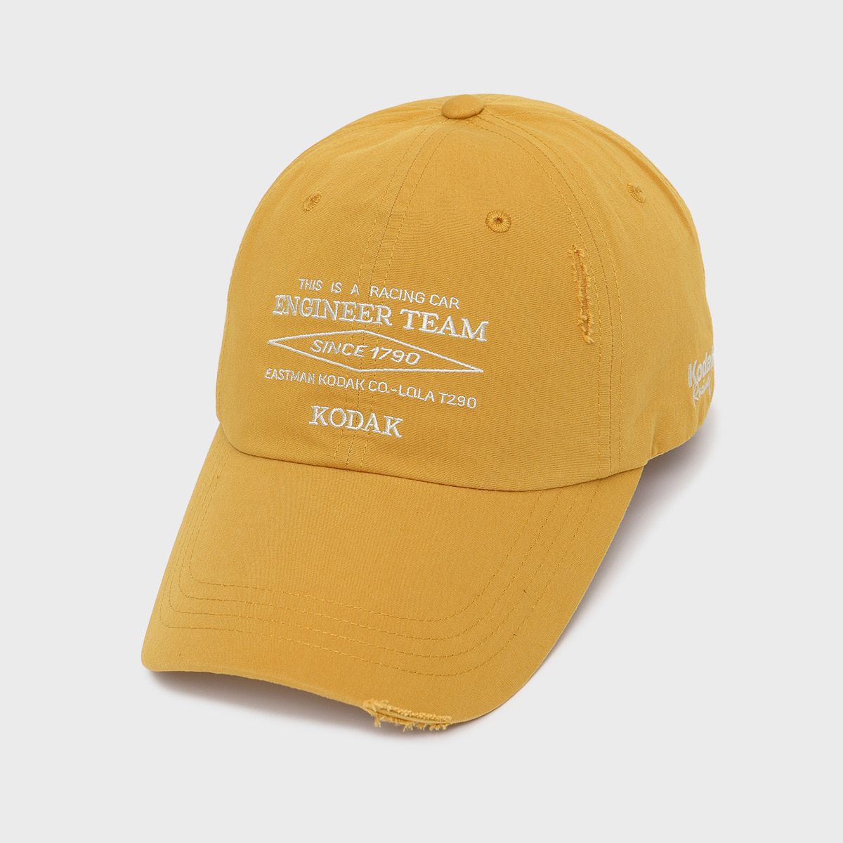 코닥(KODAK) 빈티지 데미지 워싱 볼캡 YELLOW