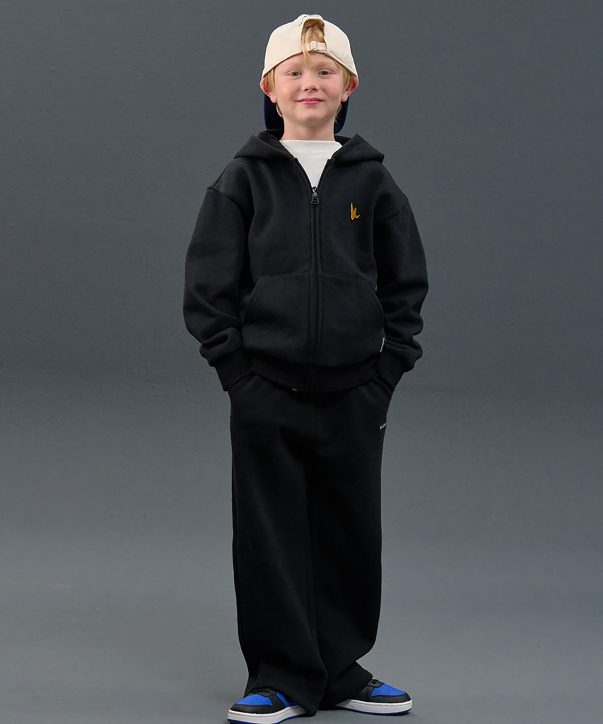 마크곤잘레스 키즈(MARK GONZALES KIDS) 곤잘레스 에션설 와이드 팬츠_블랙_MG54PJ02BK