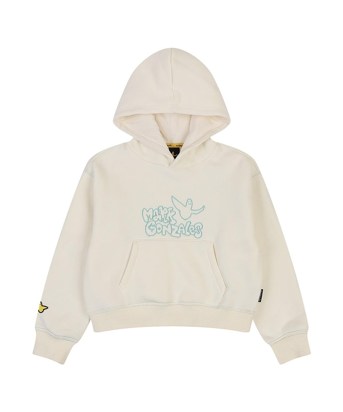 마크곤잘레스 키즈(MARK GONZALES KIDS) 곤잘레스 배색 스티치 후드 티셔츠_크림_MG54TH51CM
