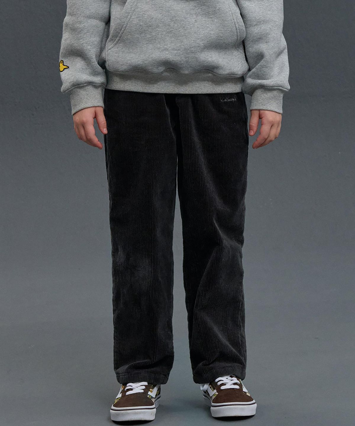 마크곤잘레스 키즈(MARK GONZALES KIDS) 곤잘레스 코듀로이 배기 팬츠_그레이_MG54PT03GY