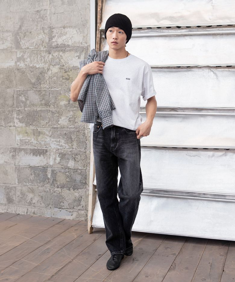 [Men] Standard Fit Denim Pants_Black [KR266PMN962]