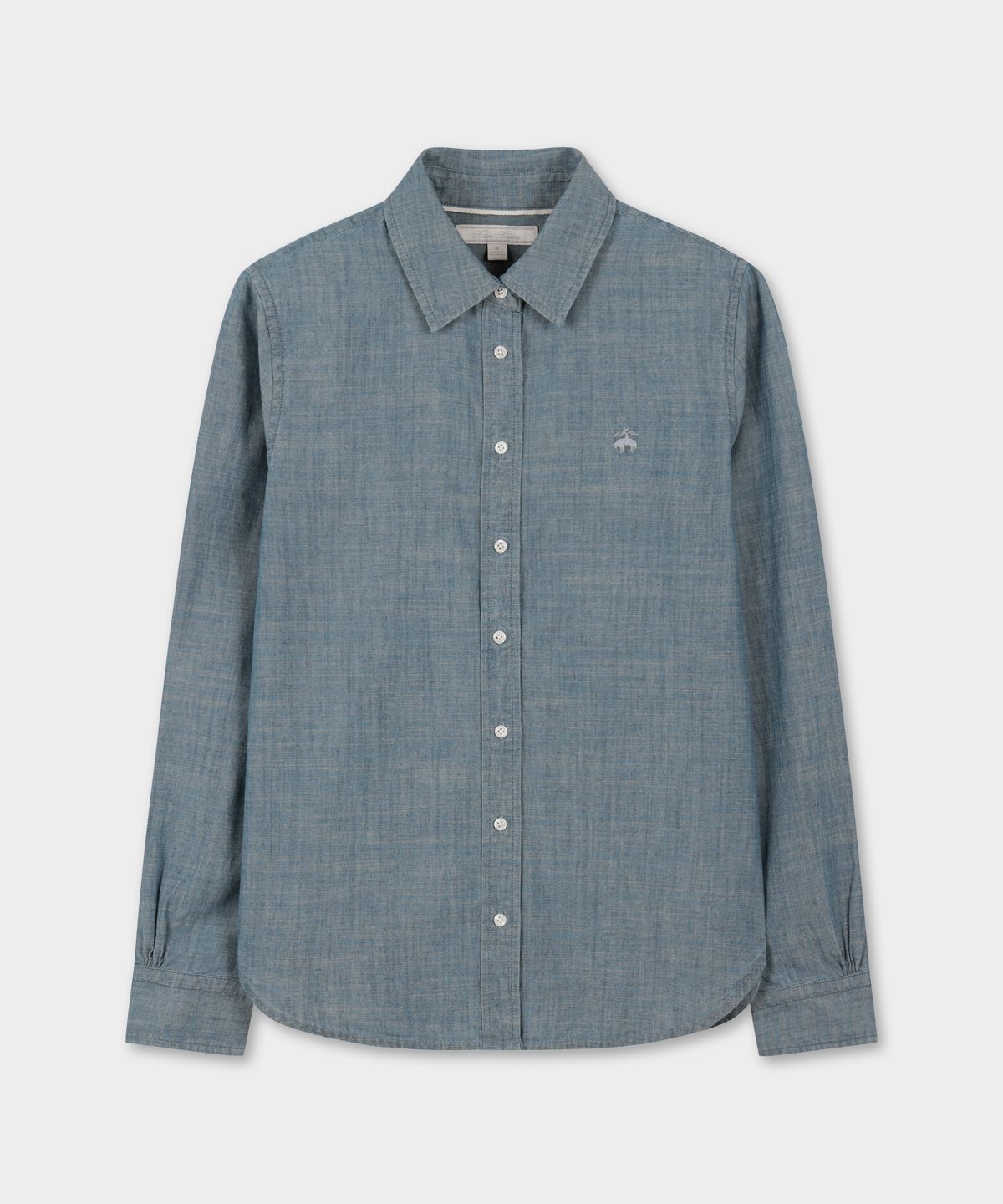브룩스 브라더스(BROOKS BROTHERS) [여성] 샴브레이 로고 셔츠 (인디고) (BBTHWFG301)