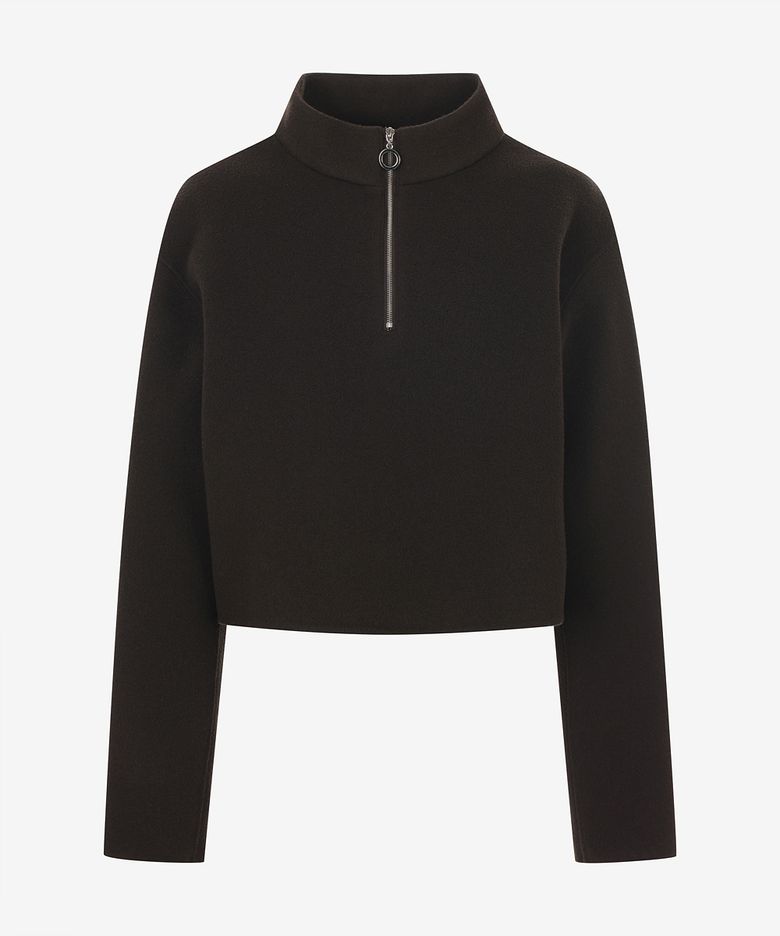 [Women] High-Neck Handmade Zip-Up T-Shirt (PPIBX8413)