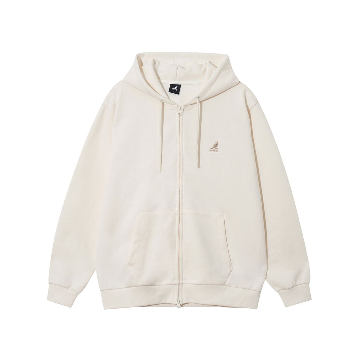 캉골(KANGOL) 에센셜 후드 집업 5146 아이보리