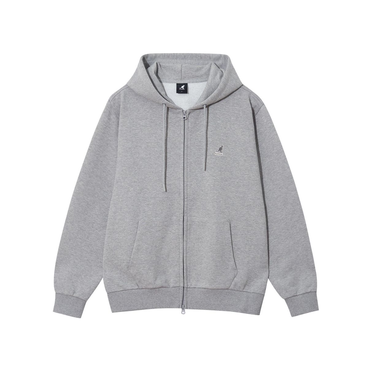 캉골(KANGOL) 에센셜 후드 집업 5146 멜란지그레이