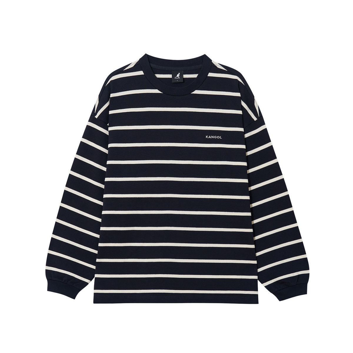 캉골(KANGOL) 자카드 스트라이프 롱슬리브 3549 네이비