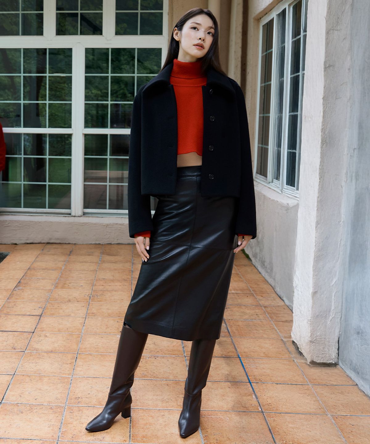 지이크 서촌 하우스(SIEG SEOCHON HAUS) [Women] Lambskin Skirt (PPGDH9407)