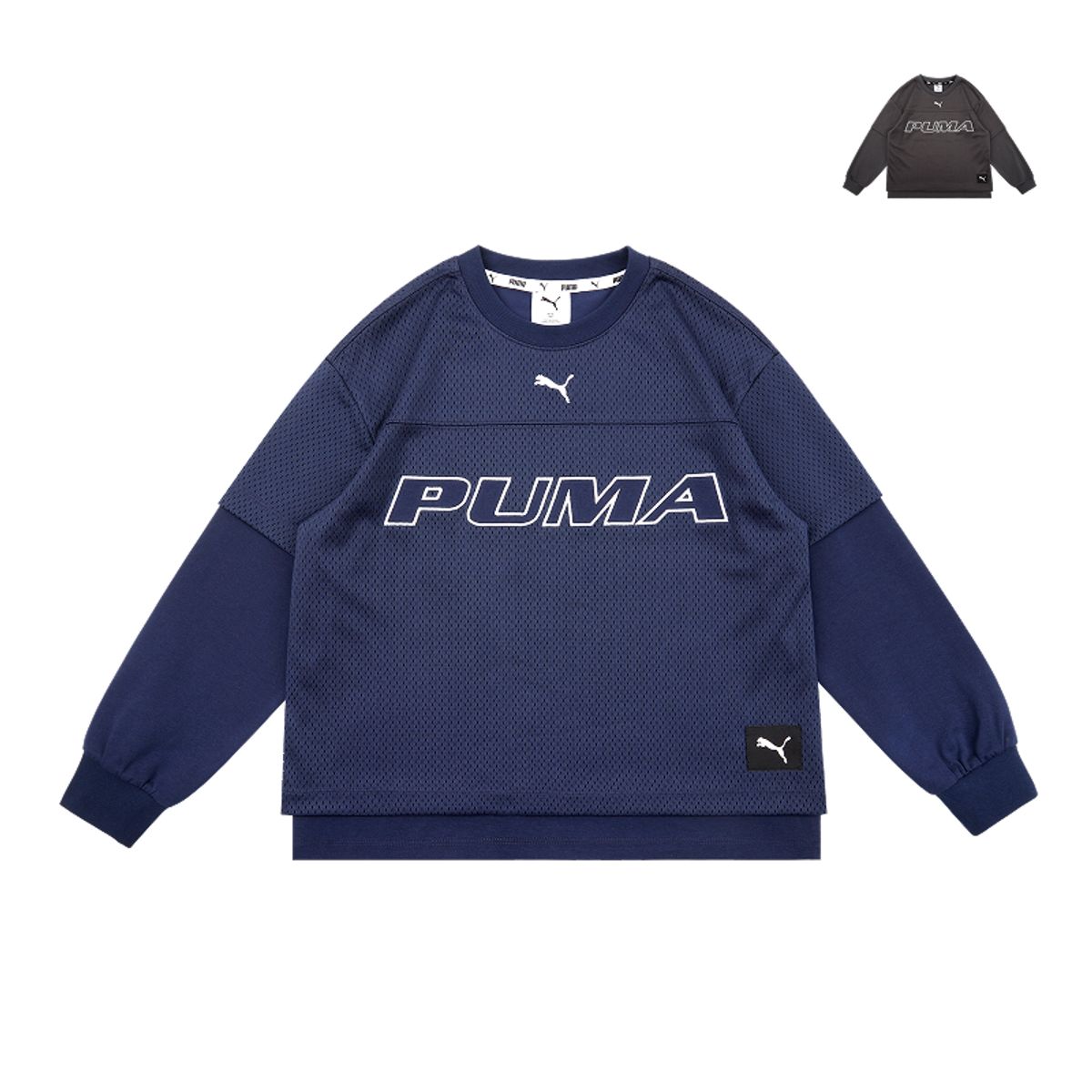 푸마 키즈(PUMA KIDS) 매쉬 레이어드 긴팔티_PK63TR303