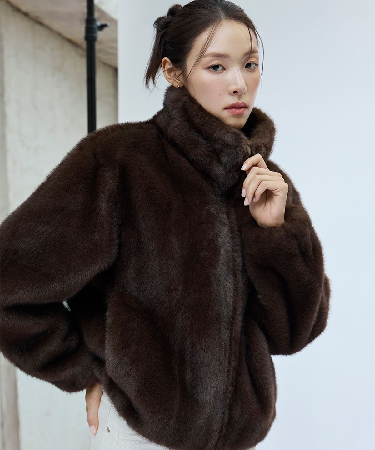 지이크 서촌 하우스(SIEG SEOCHON HAUS) [Women] Faux Fur High-Neck Jumper (PPMAH6409)