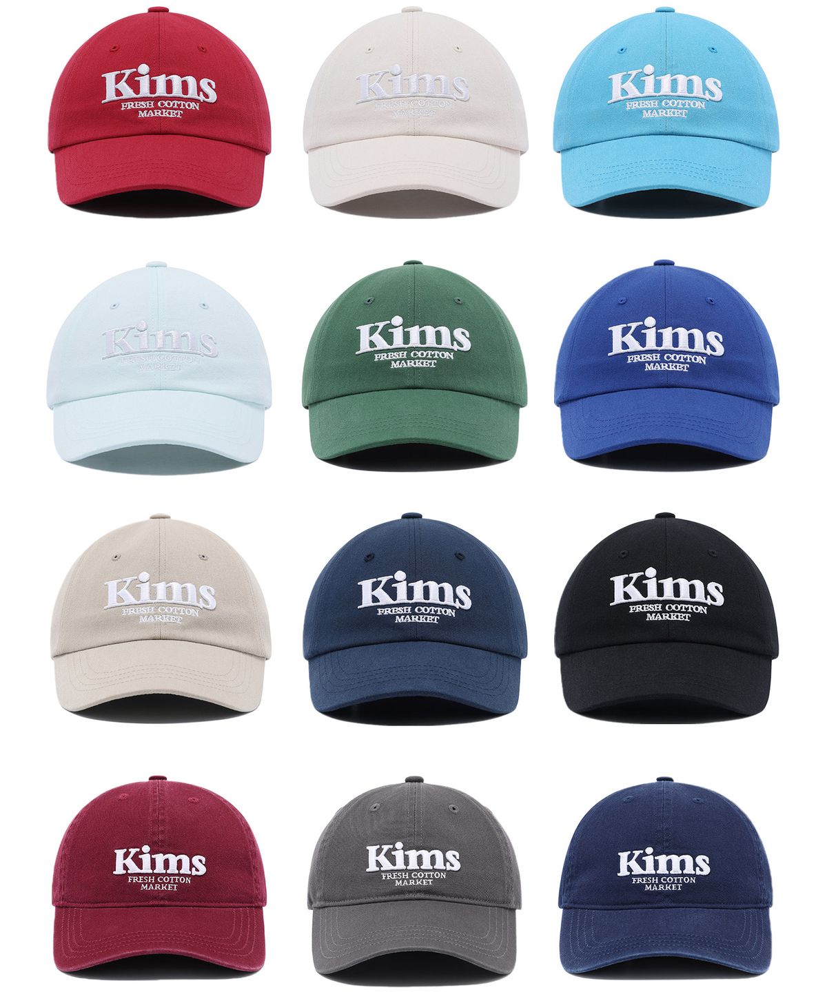 킴스 프레시 코튼 마켓(KIMS FRESH COTTON MARKET) 킴스 밤 로고 볼캡 [12 Color]