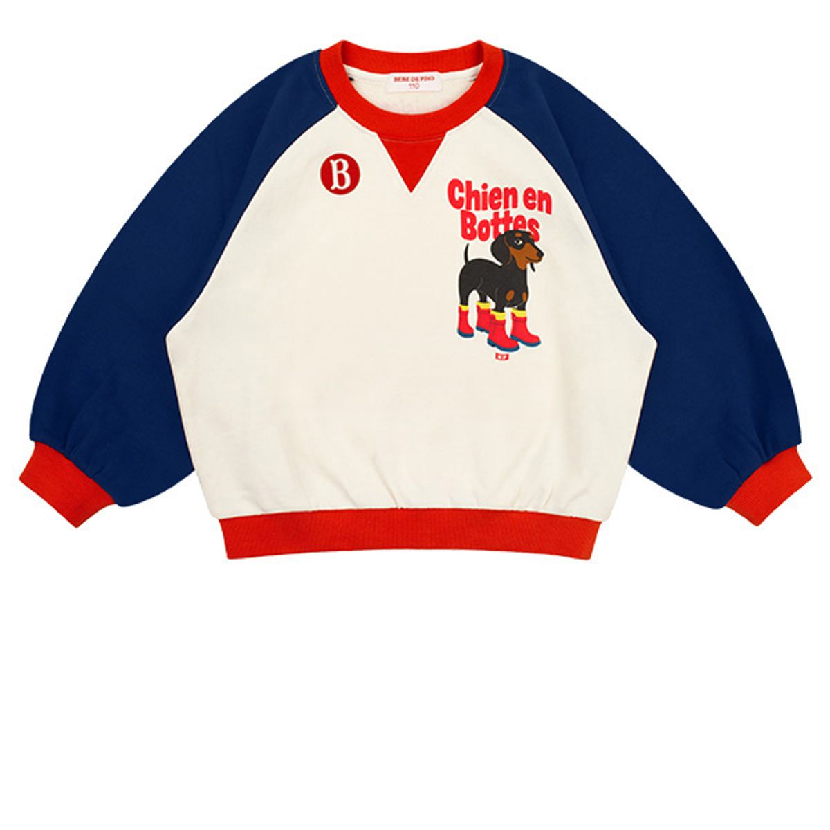 베베드피노(BEBE DE PINO) 도베르만 컬러블록 맨투맨 티셔츠_BP63MR333