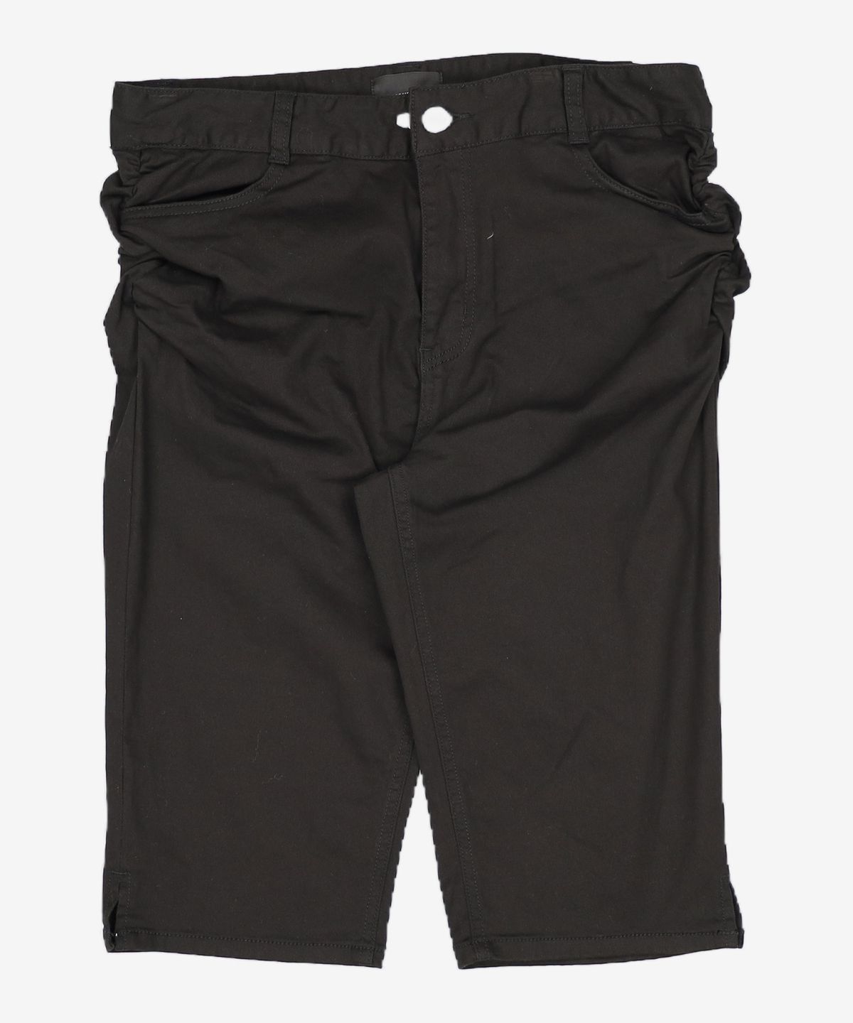 몽돌(MONGDOL) 사이드 셔링 카프리 팬츠 블랙 MDPT081BLACK L