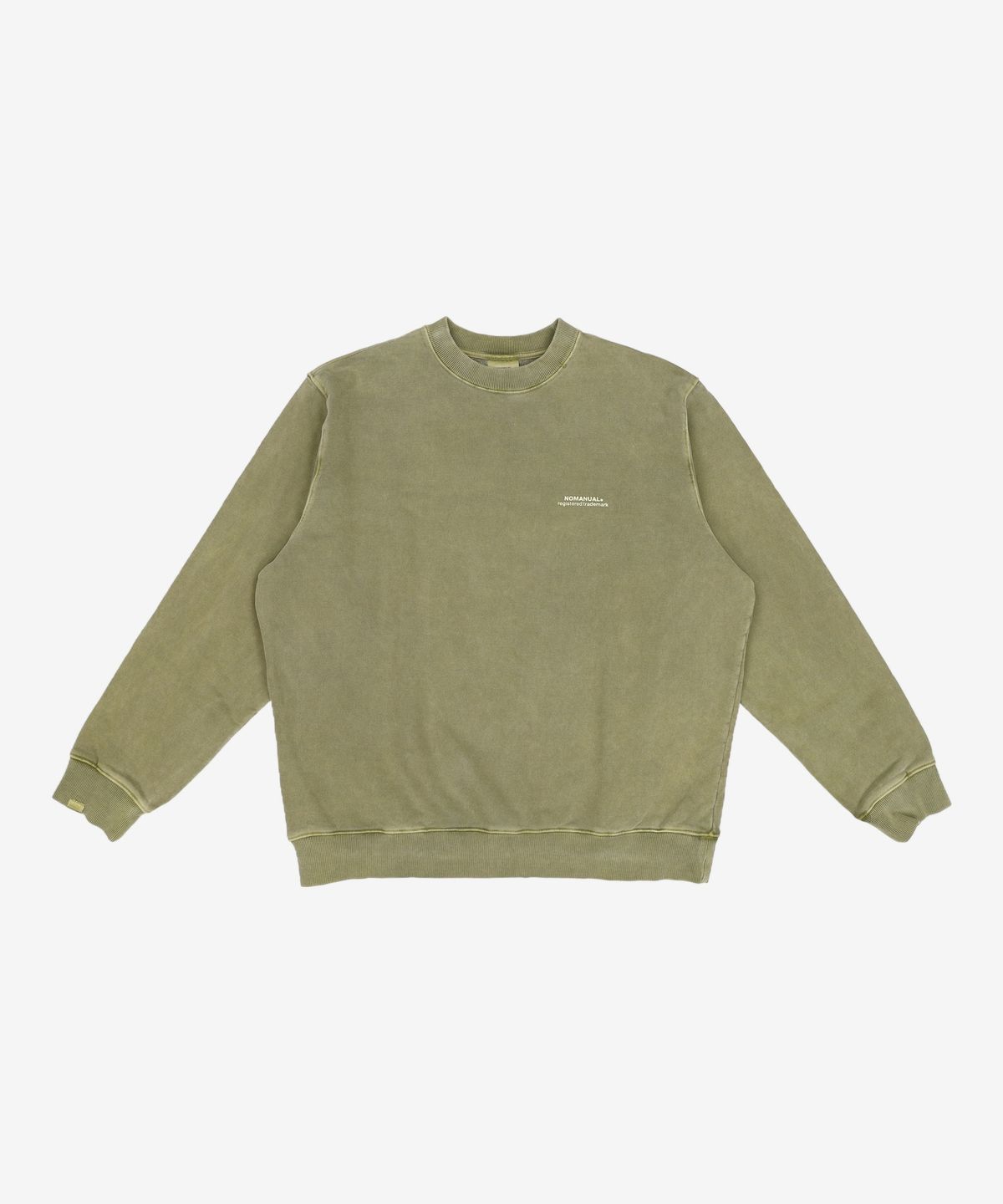 노매뉴얼(NOMANUAL) REVERSED TM LOGO SWEATSHIRT - KHAKI M