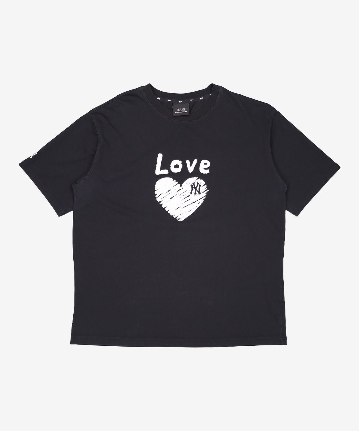 엠엘비(MLB) 하트 러브 오버핏 반팔 티셔츠 NY (BLACK) XXL