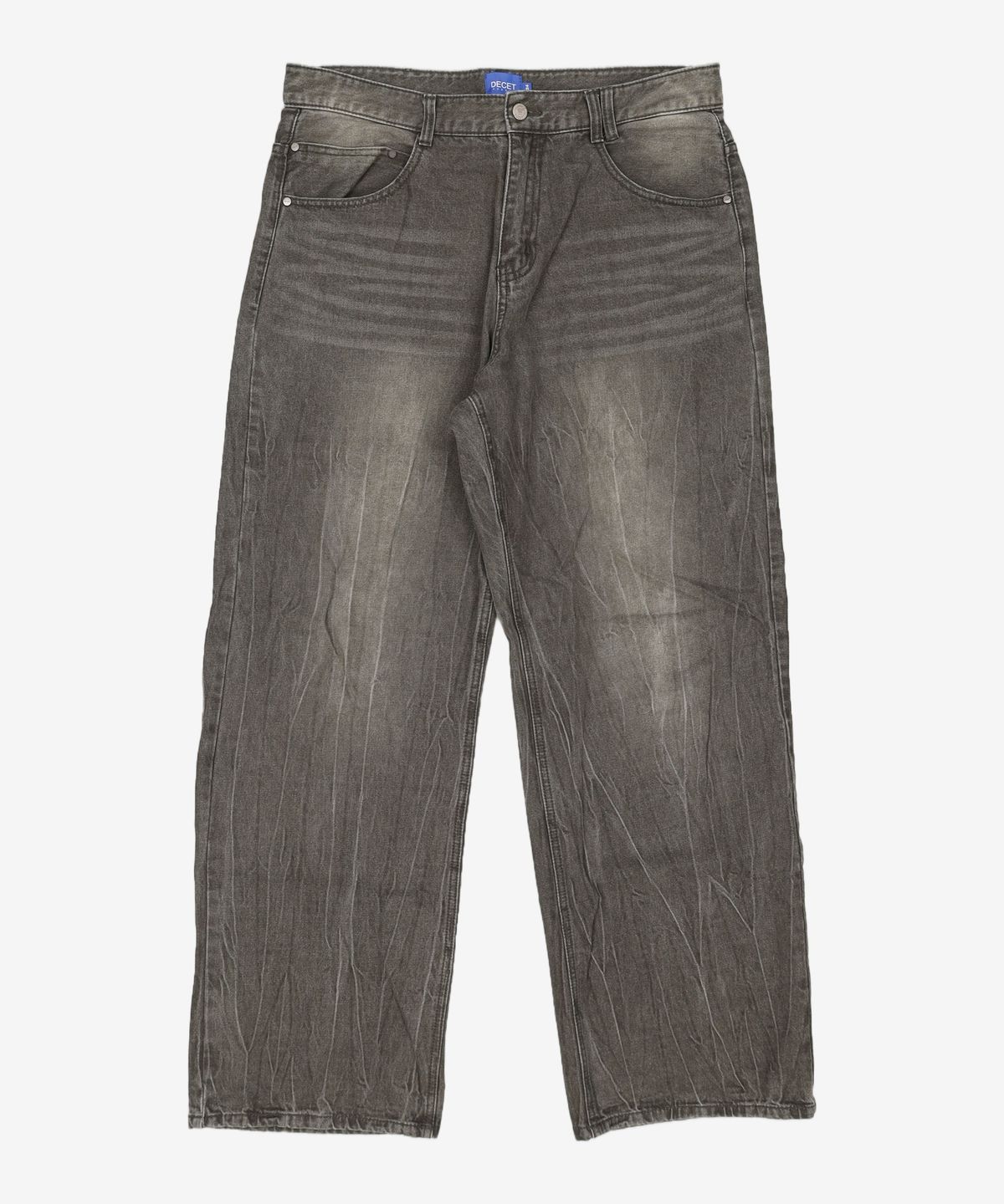 데케트(DECET) Mid Rise Wide Jeans DCPT027AshBlack 34
