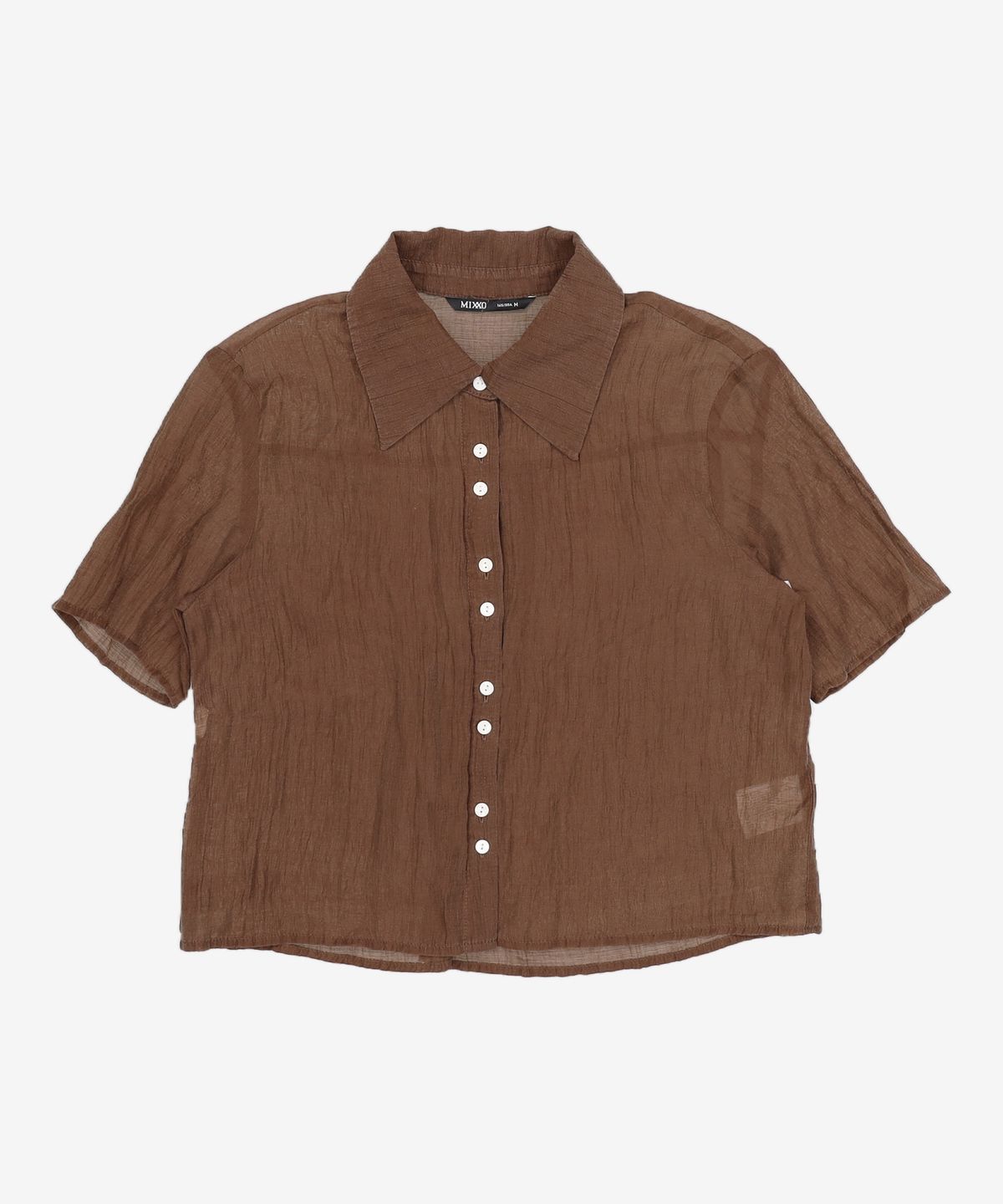 미쏘(MIXXO) 단추포인트 반팔 셔츠 MIWYAC803G M