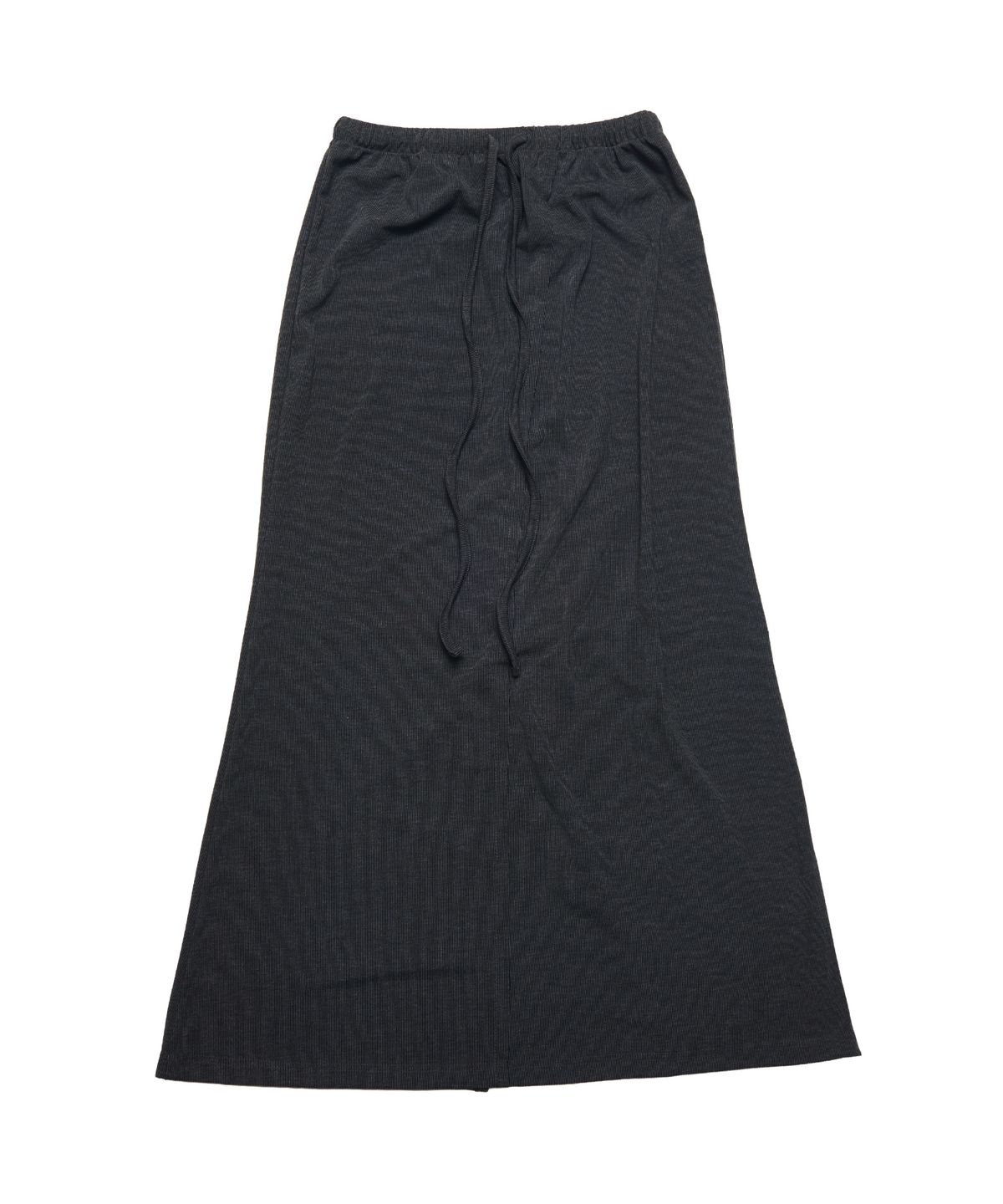 크루치(KRUCHI) RAW EDGE LONG SKIRT (BLACK) WOMENS