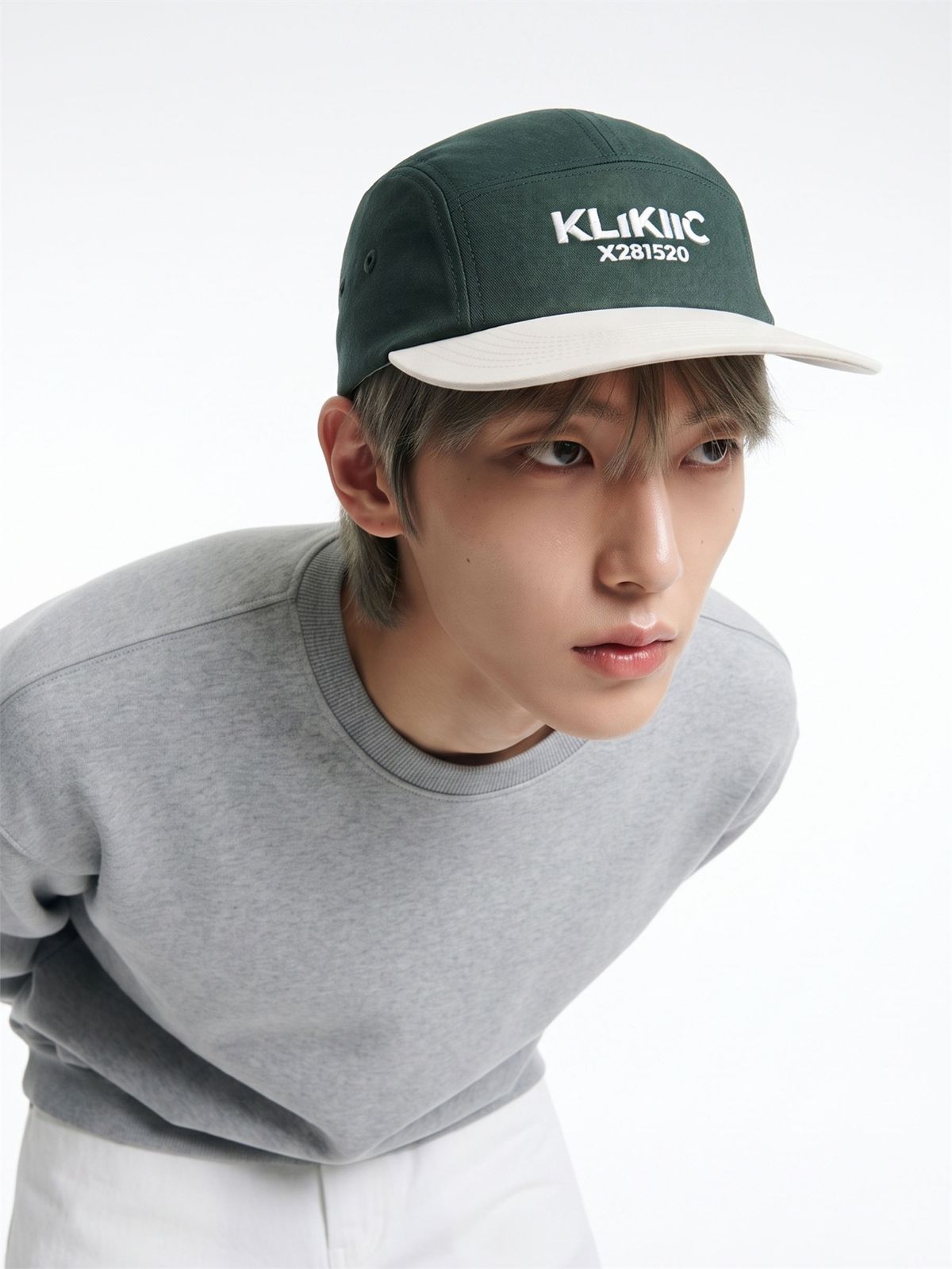 클리킥(KLIKIIC) 캠프캡 스트림 라인 크림&그린 SSCC-CGW