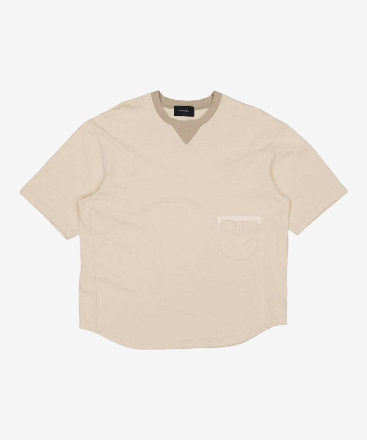 커스텀멜로우(CUSTOMELLOW) [black label] ivory half sleeve tee CLTAM24114IVX 105