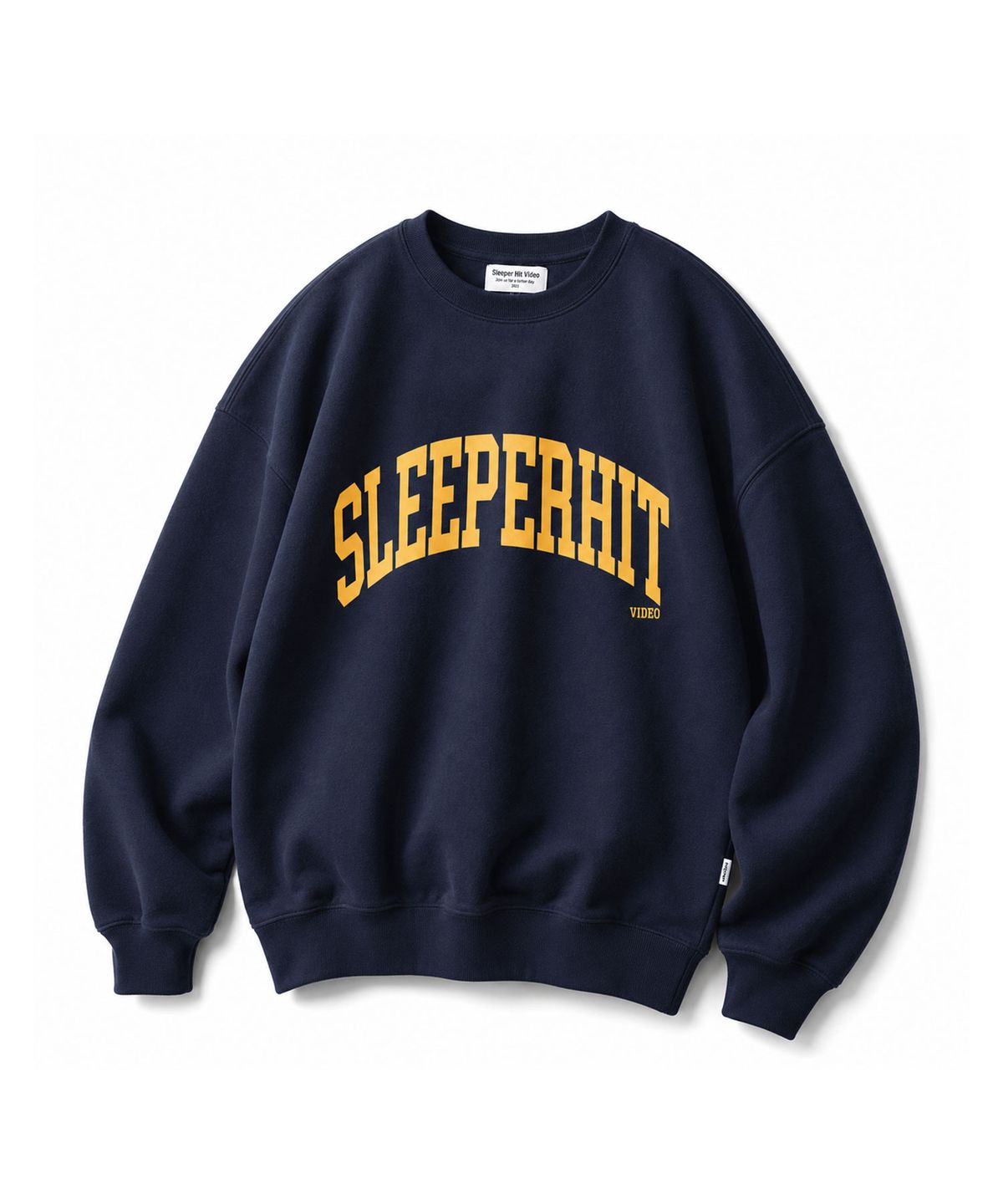 슬리퍼히트비디오(SLEEPER HIT VIDEO) SHV ARCH LOGO CREWNECK NAVY