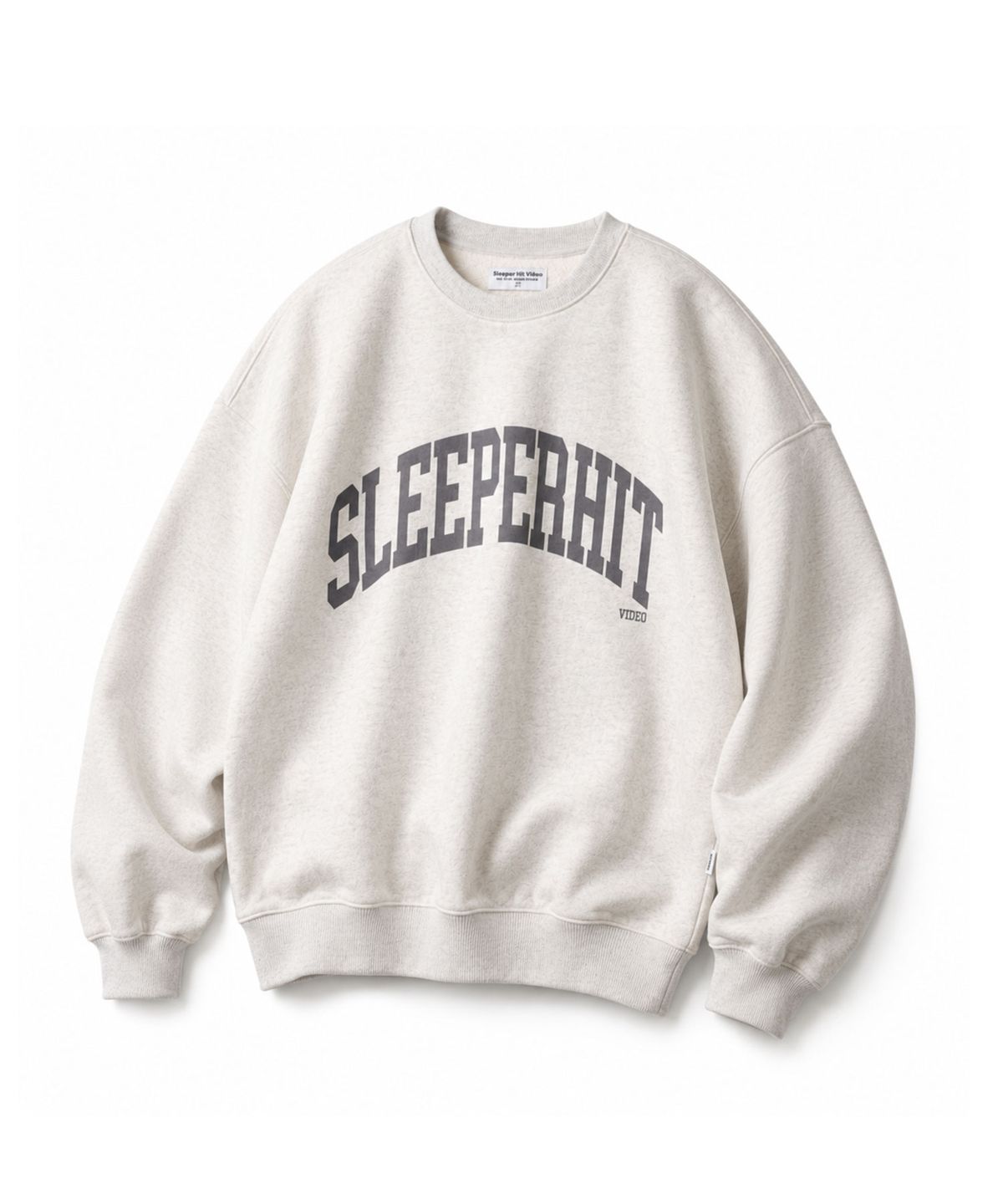 슬리퍼히트비디오(SLEEPER HIT VIDEO) SHV ARCH LOGO CREWNECK OATMEAL