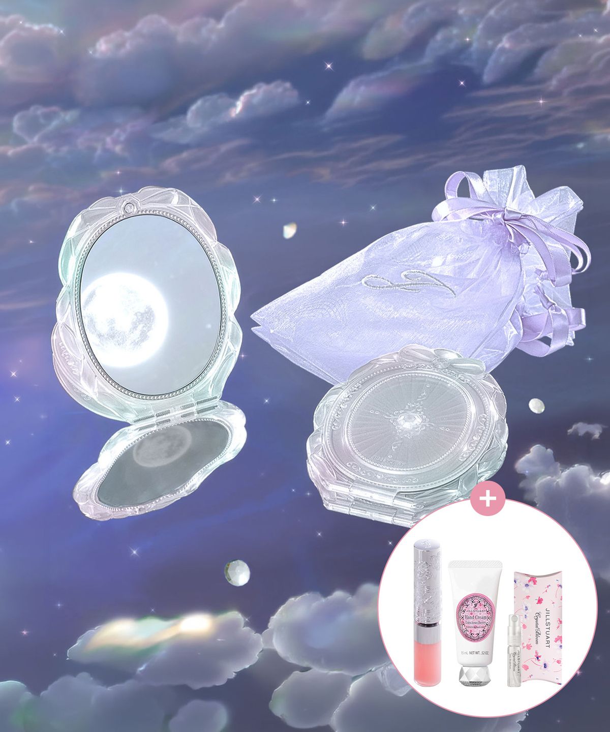 질스튜어트 뷰티(JILLSTUART BEAUTY) 이리데센트 문 컴팩트 미러 Ⅱ (+핸드크림 15g)
