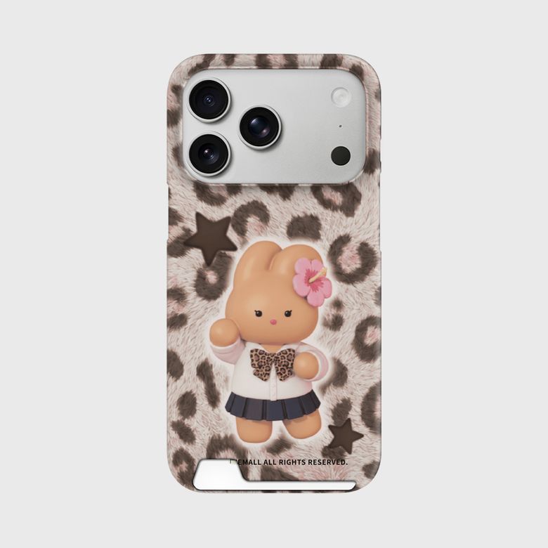 leopard gyaru windy [카드수납 폰케이스]
