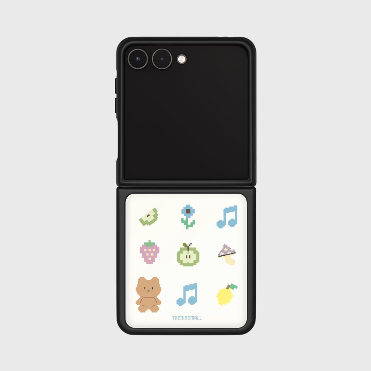 더나인몰(THE NINEMALL) gummy pixel pattern [폴더블 블랙 범퍼케이스]