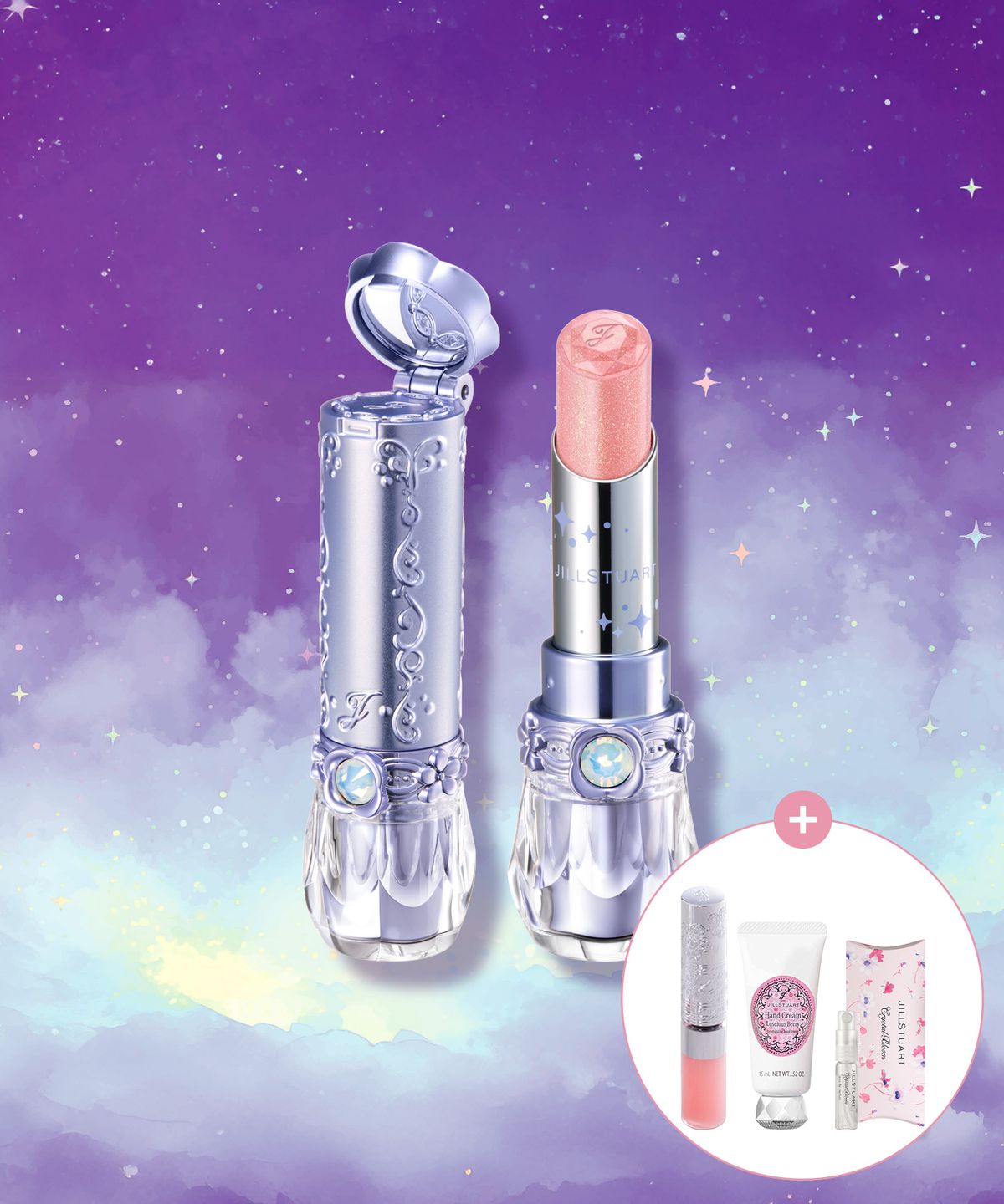 질스튜어트 뷰티(JILLSTUART BEAUTY) 이리데센트 문 마이 립스 3.6g 2종 중 택1(+핸드크림15g)