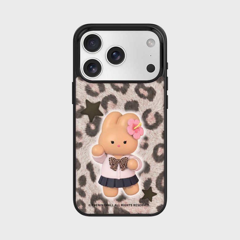leopard gyaru windy [블랙 범퍼케이스]