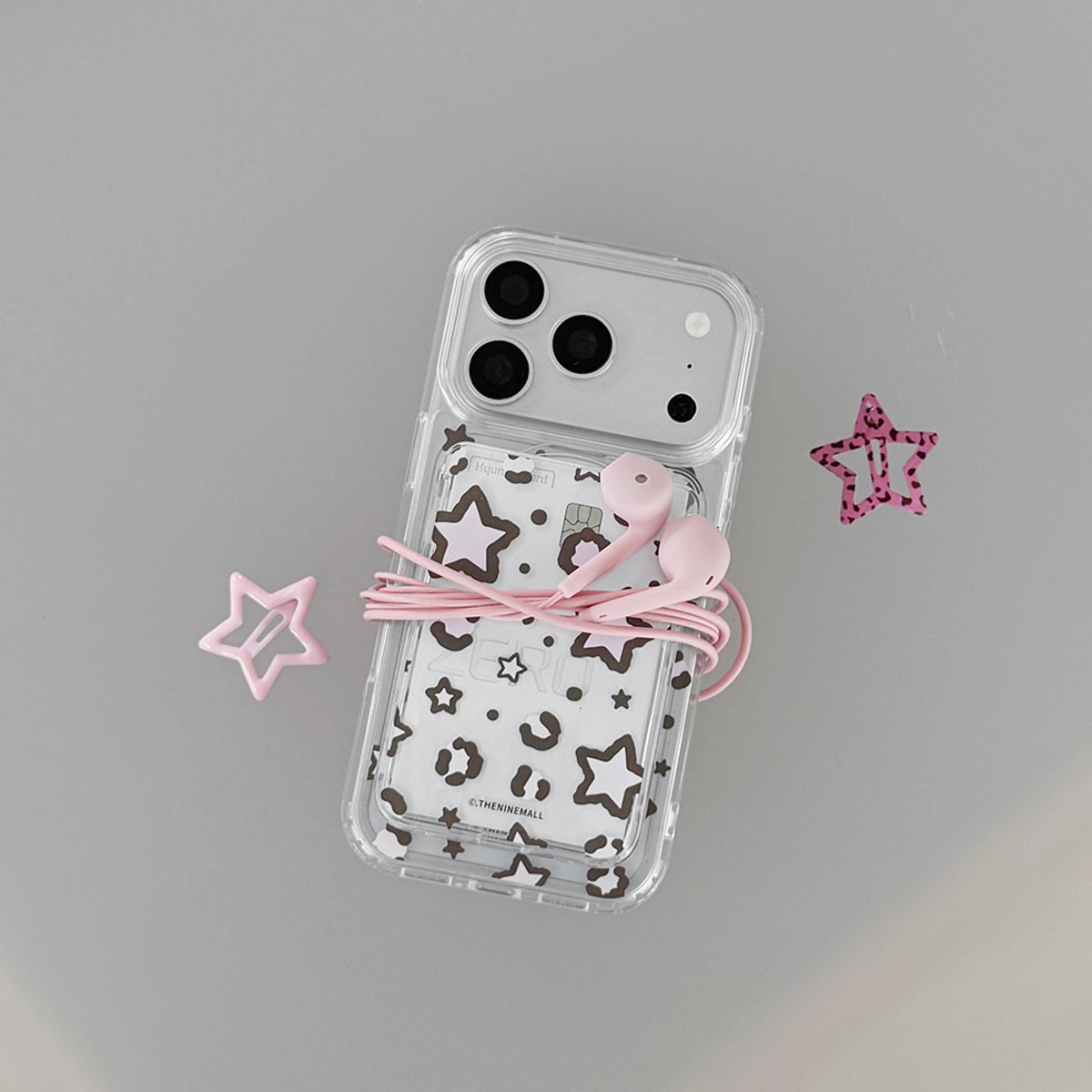 더나인몰(THE NINEMALL) starry leopard [맥세이프 투명 카드지갑]
