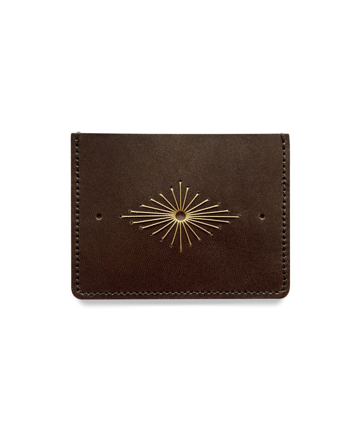 이스트아르고(EASTARGO) SUNBURST CARD WALLET (BROWN_pale yellow)