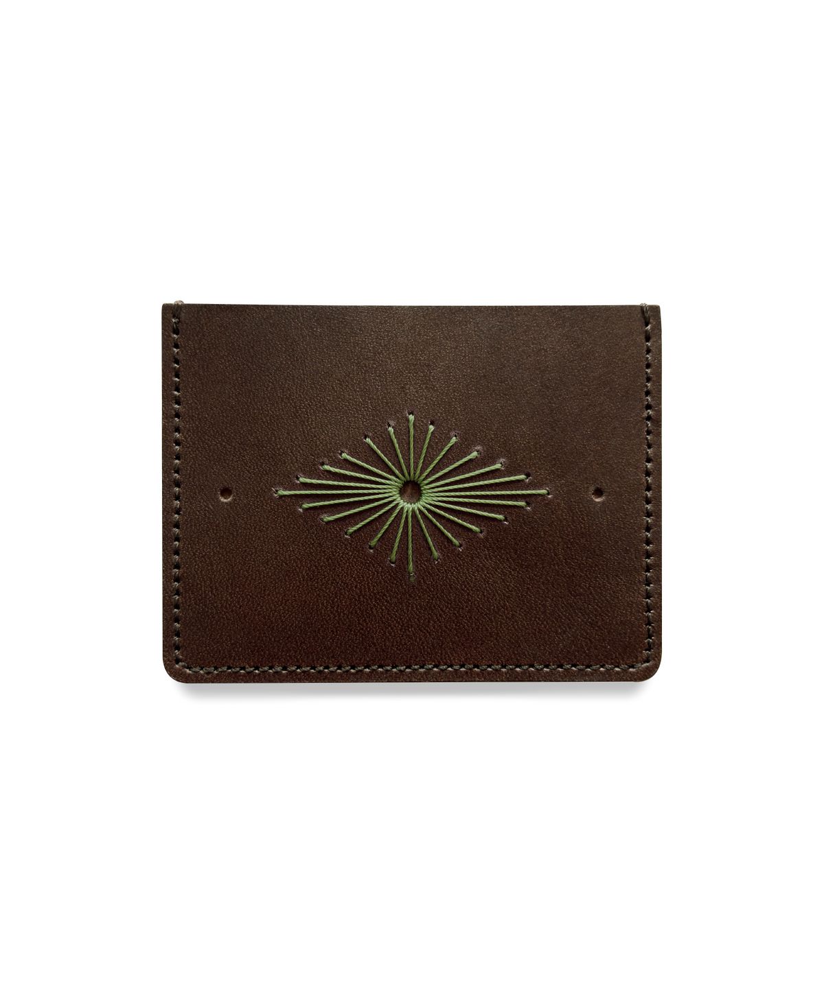 이스트아르고(EASTARGO) SUNBURST CARD WALLET (BROWN_olive green)