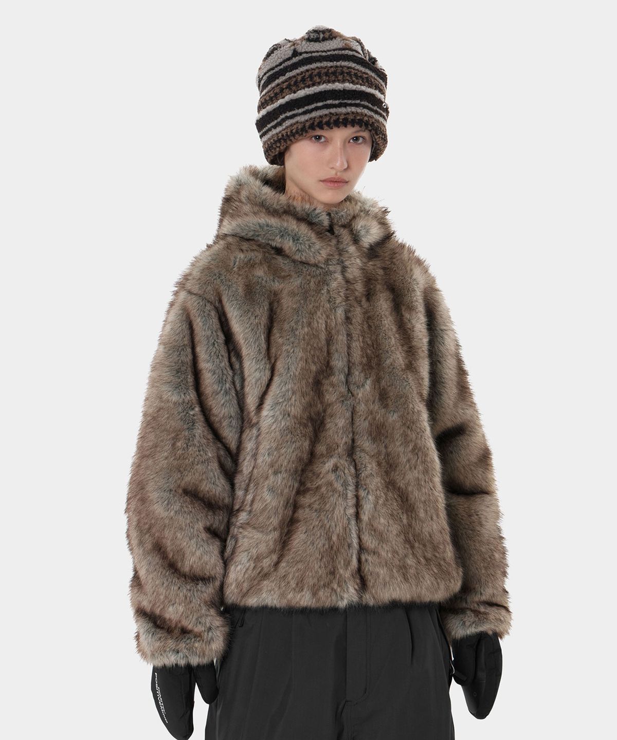 디미토(DIMITO) FAUX FUR HD JACKET WILD RABBIT