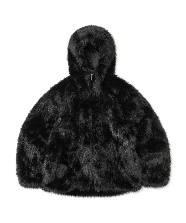 FAUX FUR HD JACKET BLACK BEAR