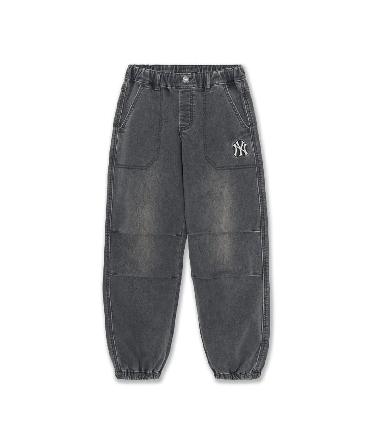 엠엘비 키즈(MLB KIDS) 스트릿 루즈 조거 소프트 데님팬츠 NY (D.Charcoal Grey)