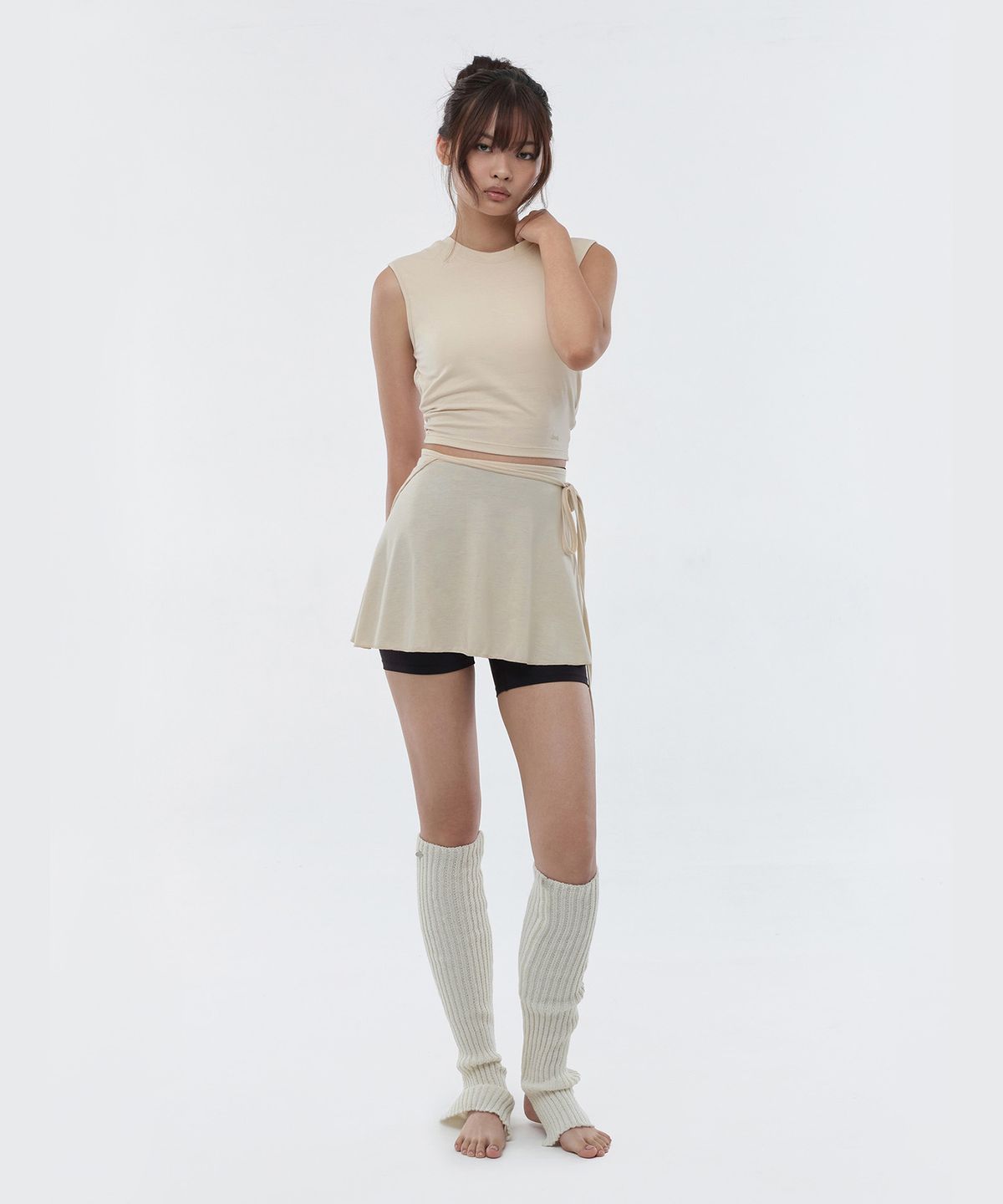 콘치웨어(CONCHWEAR) 플레어 커버업 랩 스커트 (5colors)