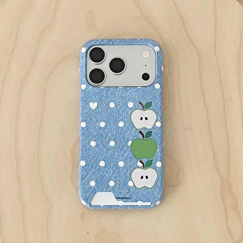 denim apple dot [맥세이프 카드수납 폰케이스]