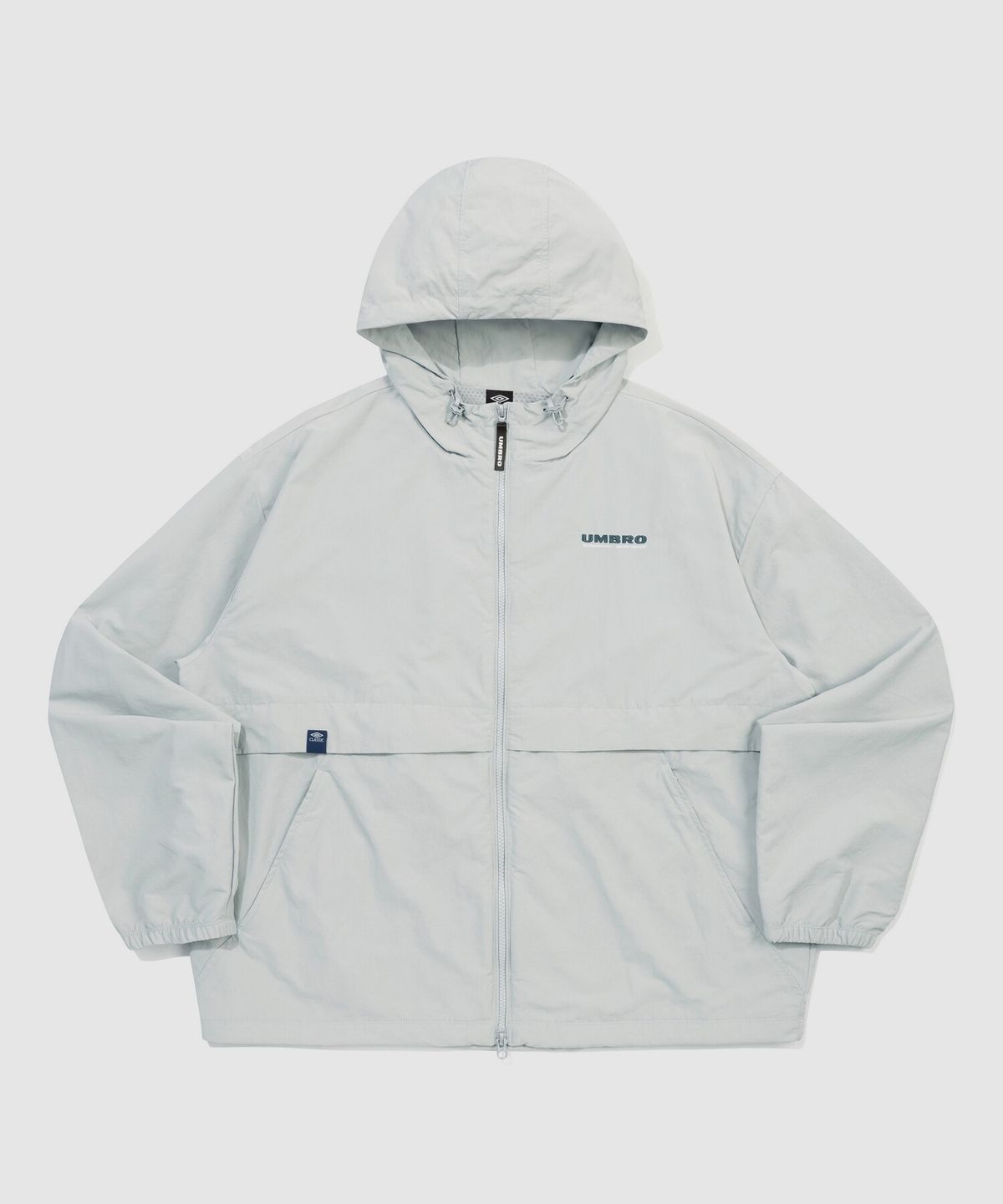 엄브로(UMBRO) 클래식 후드형 웜업 바람막이 자켓 베이지 UR321CJK92