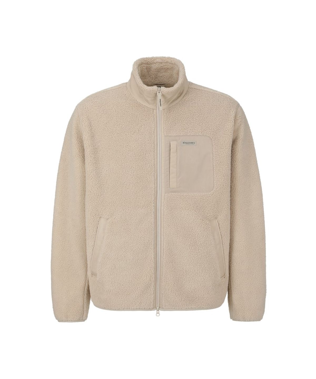 디스커버리 익스페디션(DISCOVERY EXPEDITION) 남성 테크플리스 하이브리드 하이넥 자켓 (L/BEIGE)