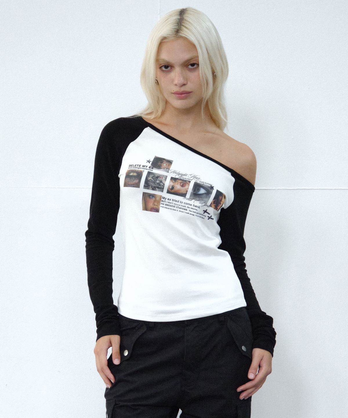 미드나잇 무브(MIDNIGHT MOVE) cross raglan t (white)