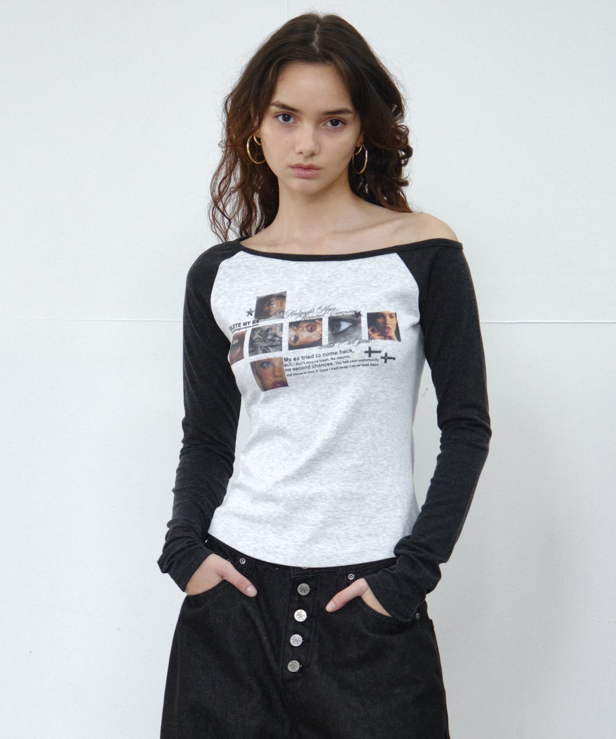 미드나잇 무브(MIDNIGHT MOVE) cross raglan t (off white)